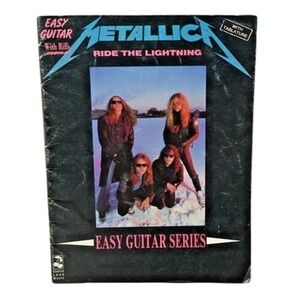 Vintage Metallica Ride The Lightning Guitar Tab Book 1990 Cherry Lane Songbook